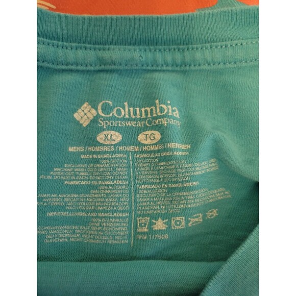 Columbia Surf Hawaiia 'From the Wild' Tee Men XL Teal Blue Graphic Print Design - Picture 3 of 3